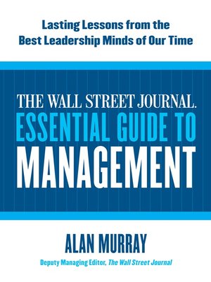 cover image of The Wall Street Journal Essential Guide to Management